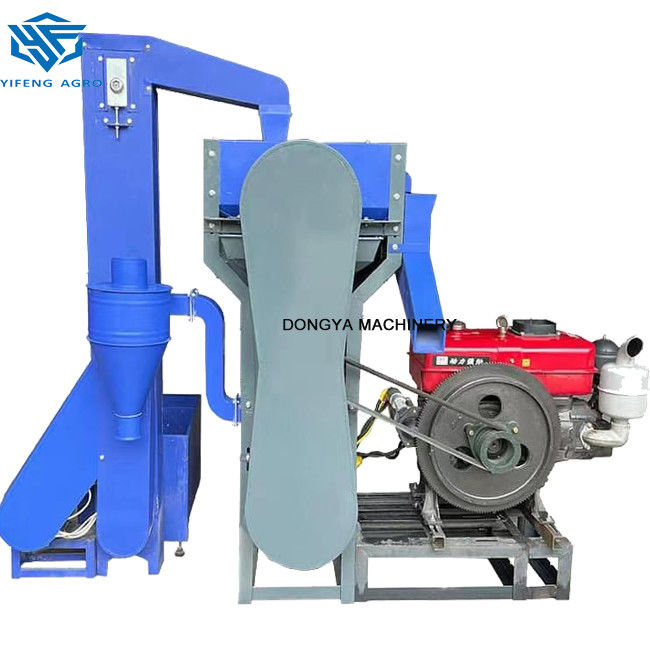 Diesel Rice Mill 16HP Diesel Engine Commercial Rice Mill Machine 500kg Per Hour